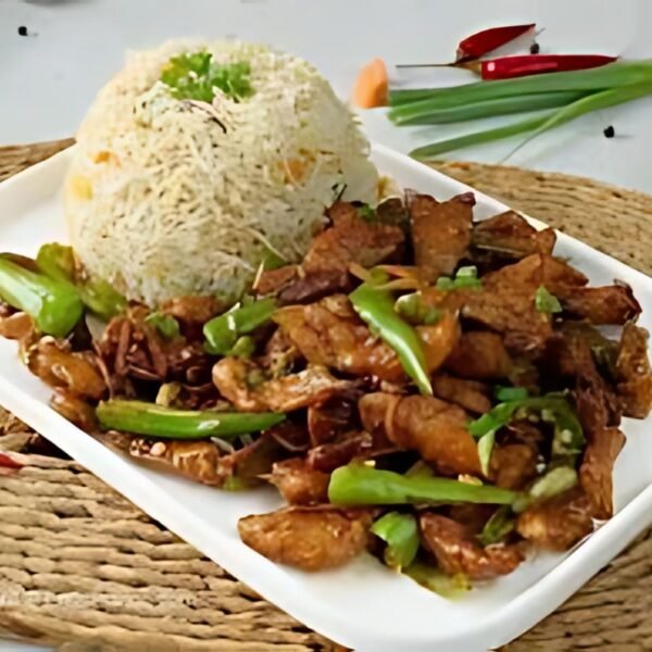 Chicken Dry Chilli With Rice
