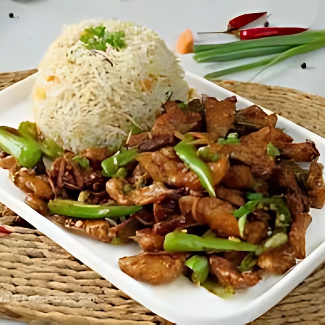 Chicken Dry Chilli With Rice